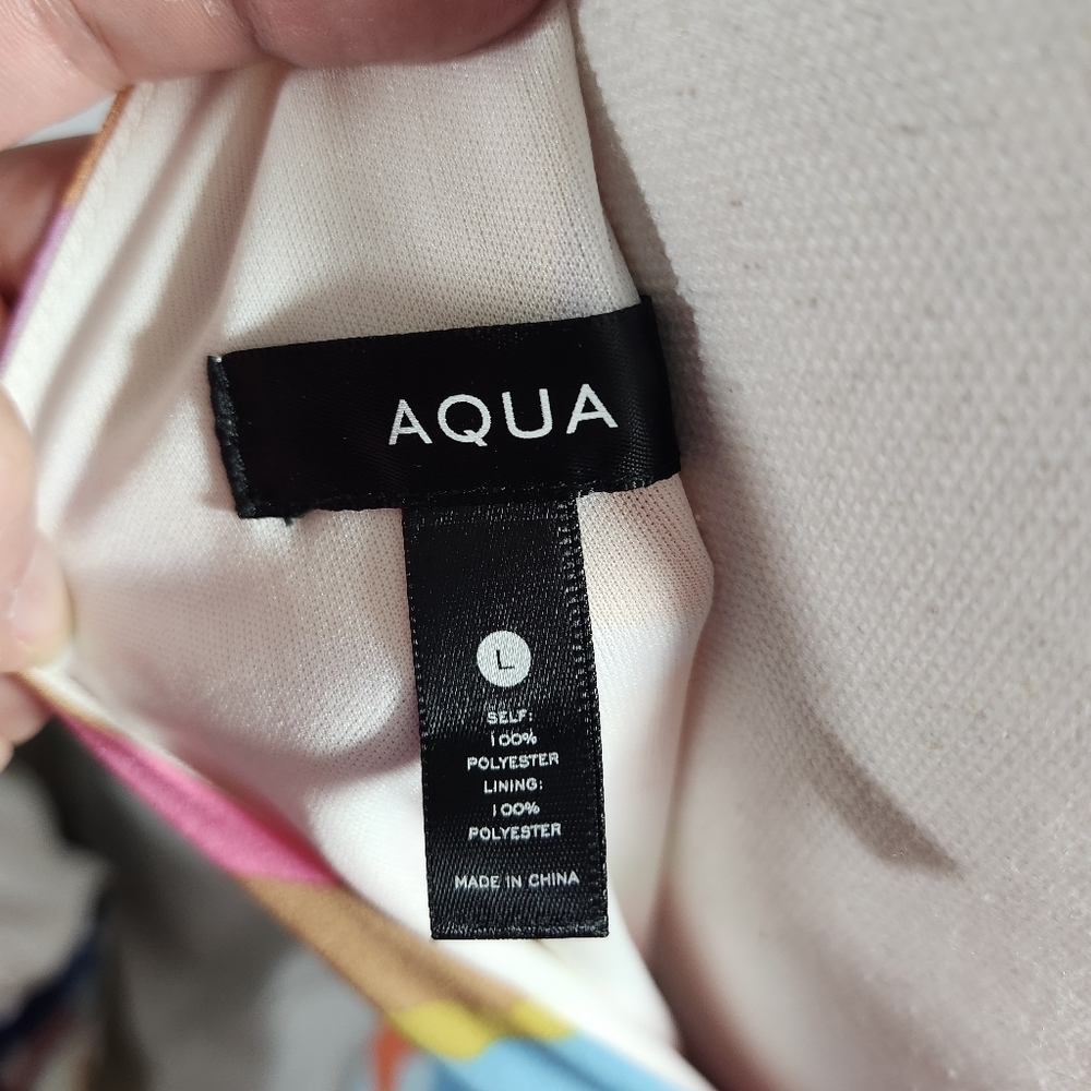 AQUA High Low Wrap Dress L NWOT - Picture 5 of 14